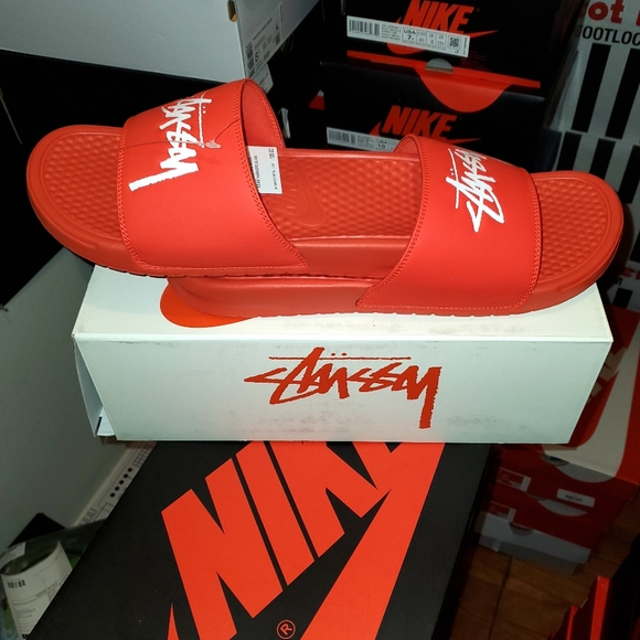 Nike Stussy benassi  " habanero red " - Picture 3 of 4